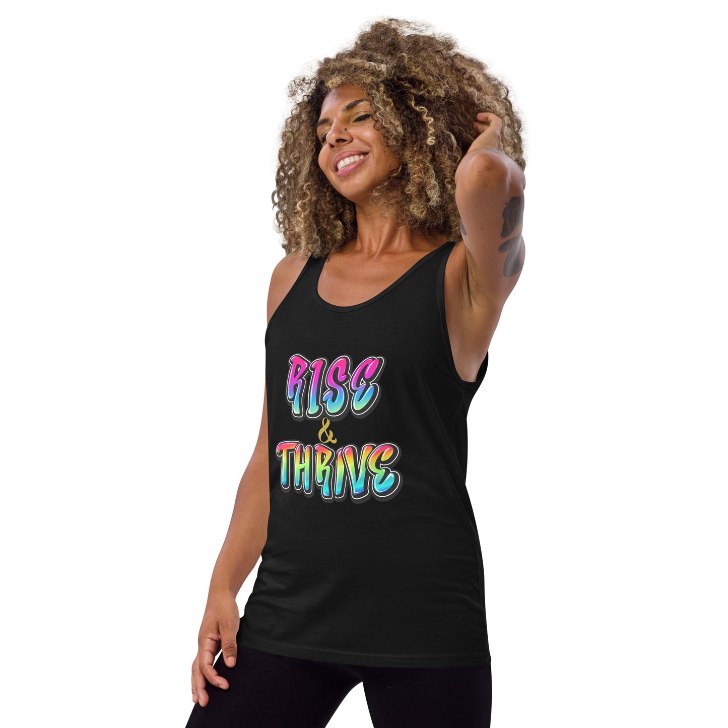 Rise & Thrive woman wearing black version